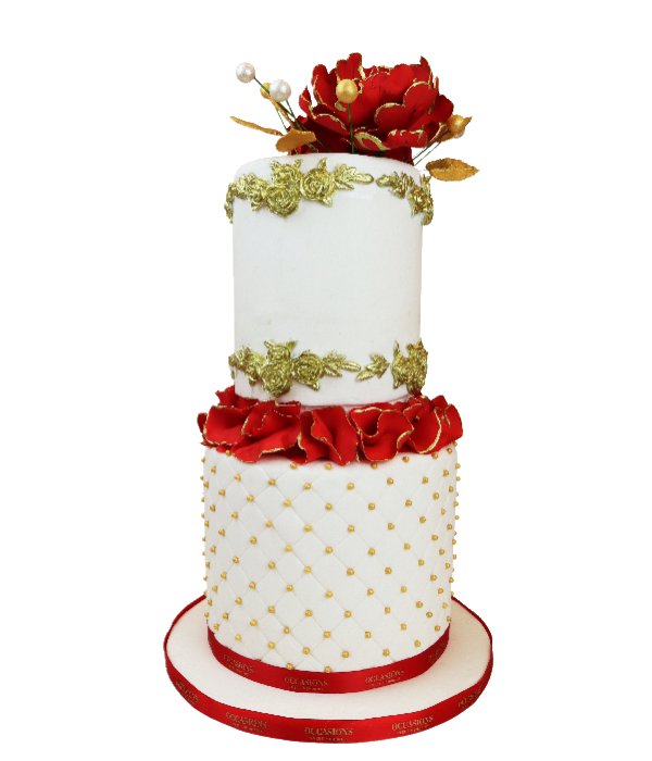 Wedding Cake with Rose