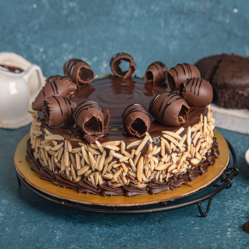 Dutch Choco Almond Cake (Eggless)