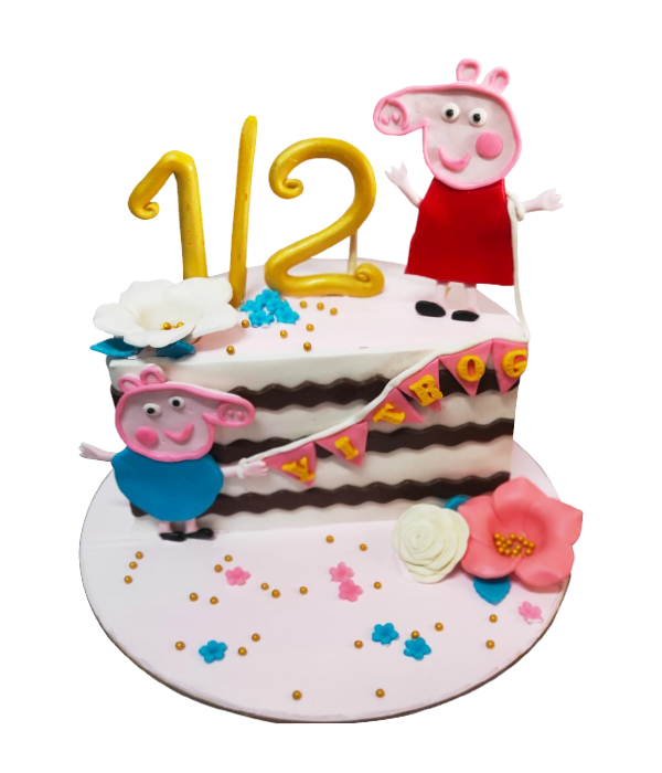 Peppa Pig Half Theme Cake