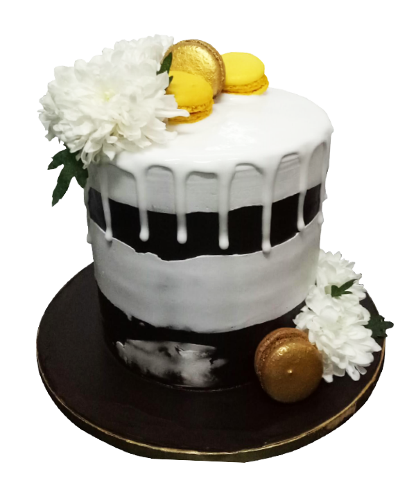 Gold Macaron Theme Cake