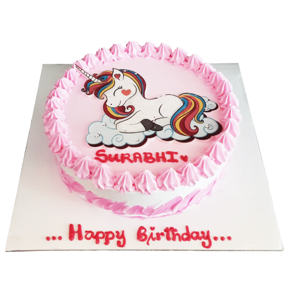 Baby Unicorn Photo Cake
