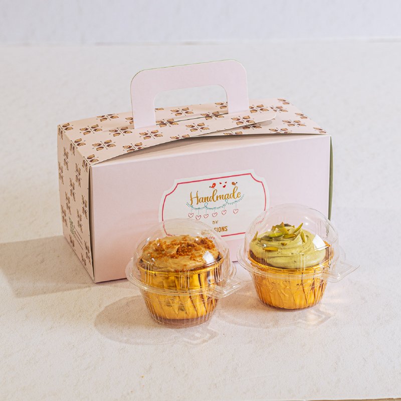 Box of 2 Cupcakes – Handmade